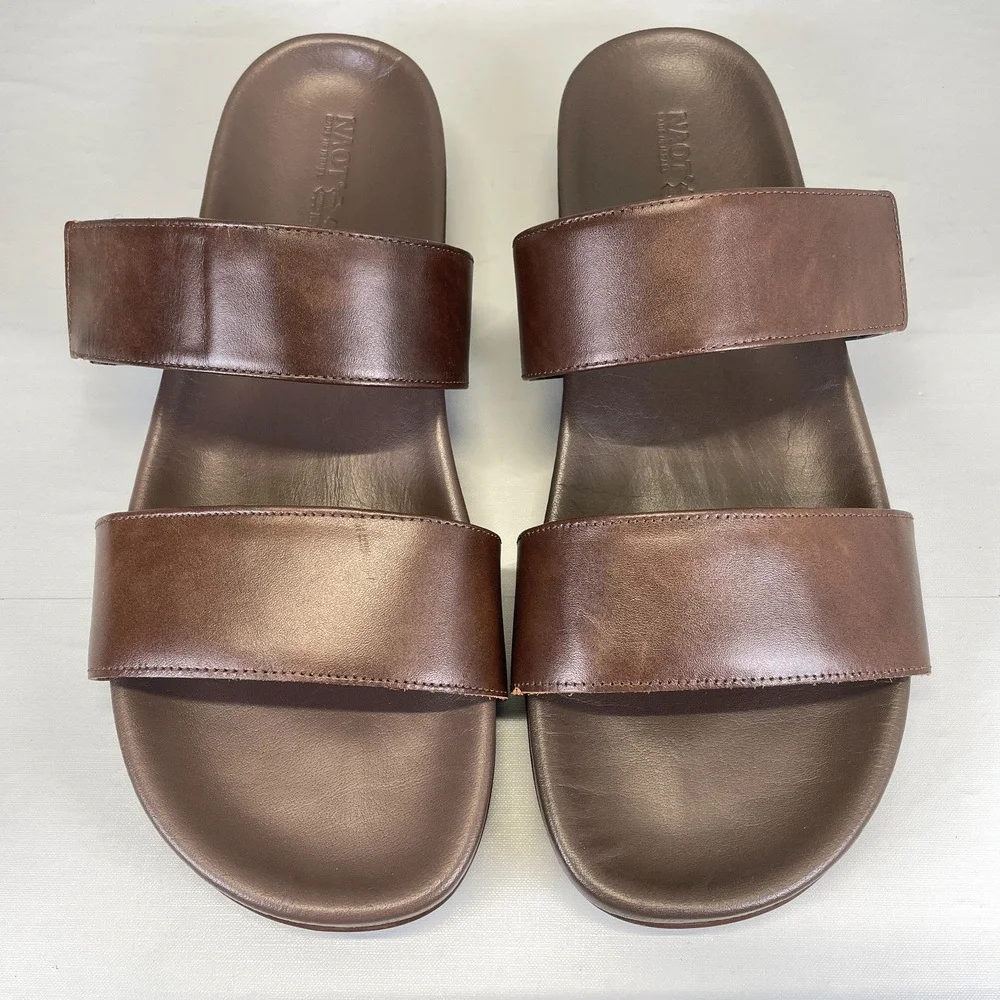 Naot Maldive Sandals Mens Size 13 Brown Leather Slides Strappy Comfort Shoes